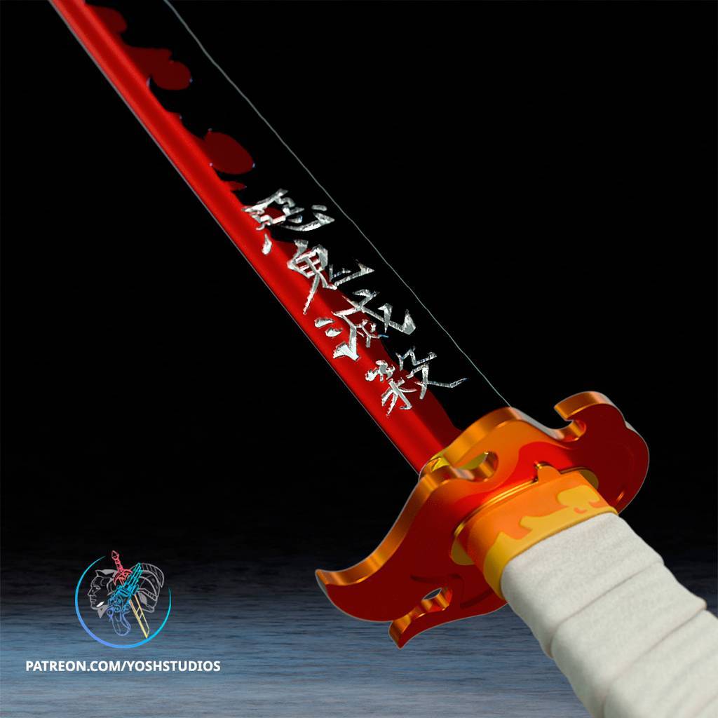 P站图纸印象馆 Yosh 恶魔杀手的武士刀 Yosh 恶魔杀手的武士刀