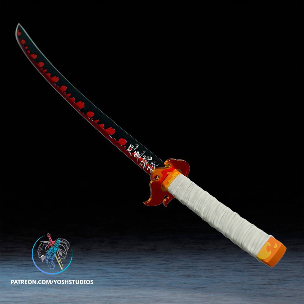 P站图纸印象馆 Yosh 恶魔杀手的武士刀 Yosh 恶魔杀手的武士刀