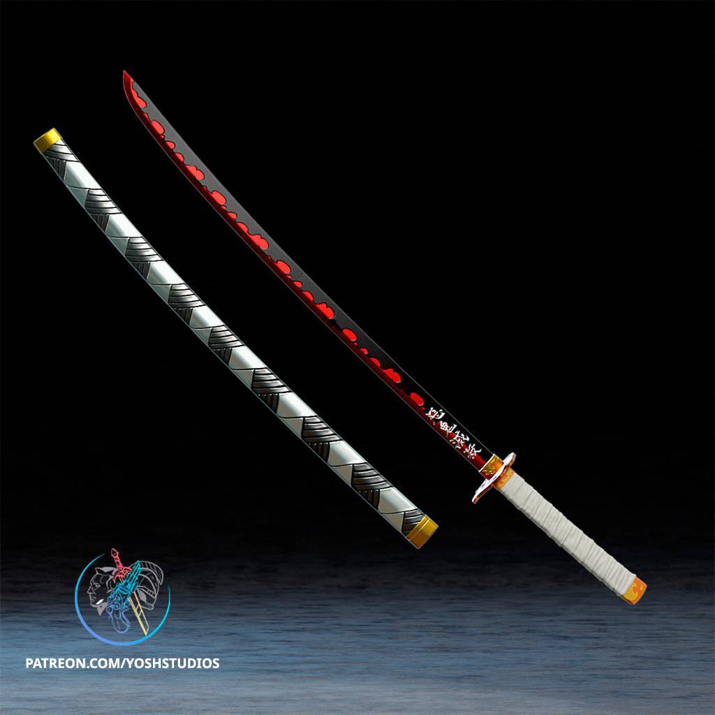 P站图纸印象馆 Yosh 恶魔杀手的武士刀 Yosh 恶魔杀手的武士刀