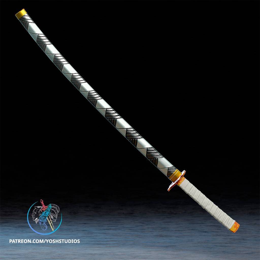 P站图纸印象馆 Yosh 恶魔杀手的武士刀 Yosh 恶魔杀手的武士刀