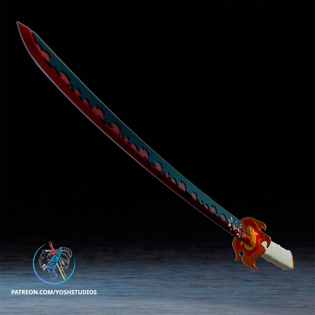 P站图纸印象馆 Yosh 恶魔杀手的武士刀 Yosh 恶魔杀手的武士刀