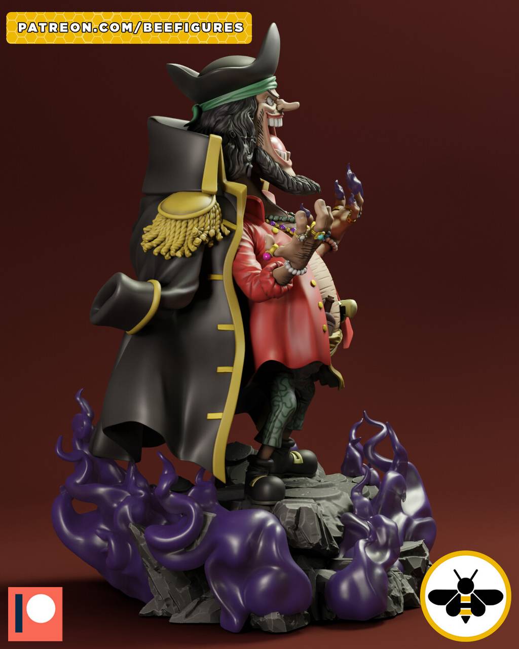 P站图纸印象馆 Bee Figures 海贼王 黑胡子 Bee Figures 海贼王 黑胡子