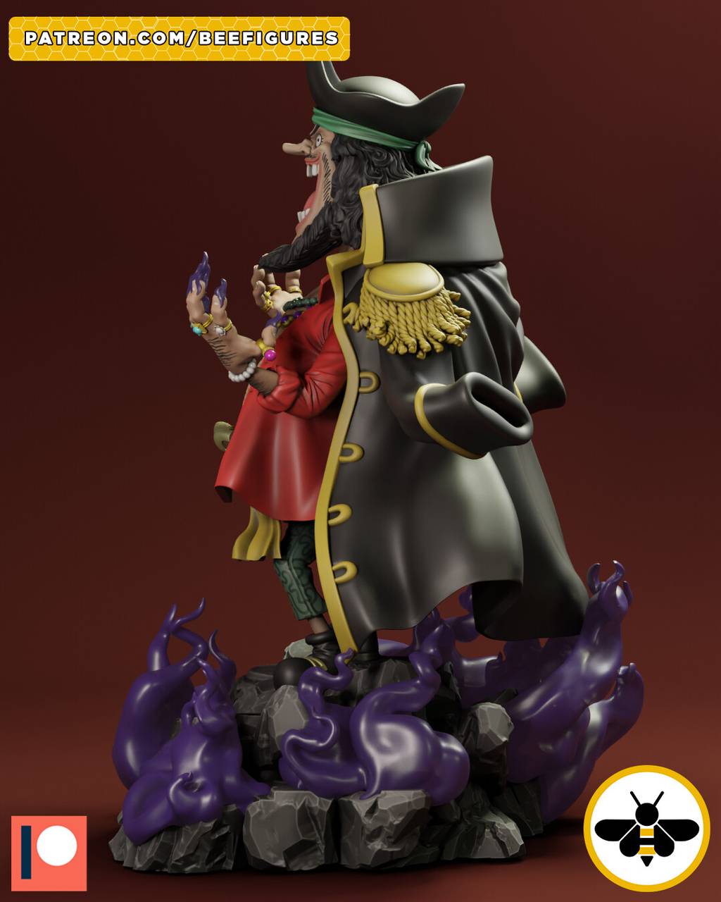 P站图纸印象馆 Bee Figures 海贼王 黑胡子 Bee Figures 海贼王 黑胡子