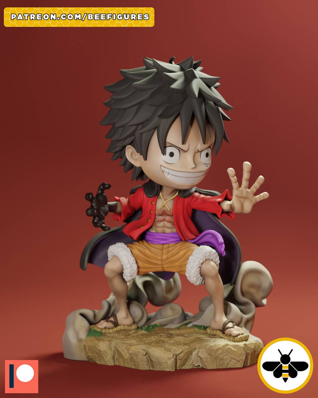 P站图纸印象馆 Bee Figures 海贼王 路飞 Bee Figures 海贼王 路飞