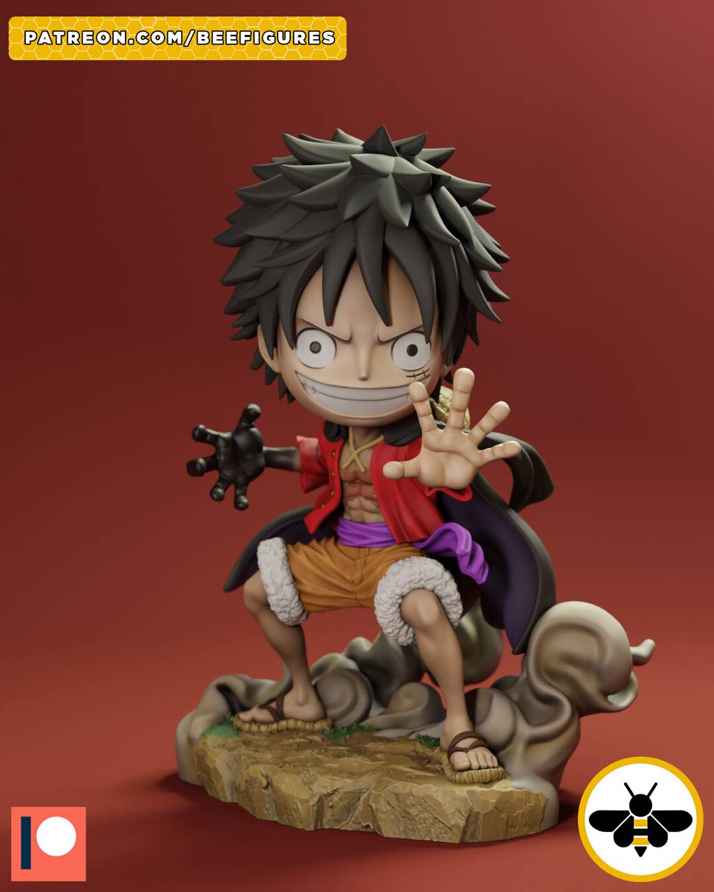 P站图纸印象馆 Bee Figures 海贼王 路飞 Bee Figures 海贼王 路飞