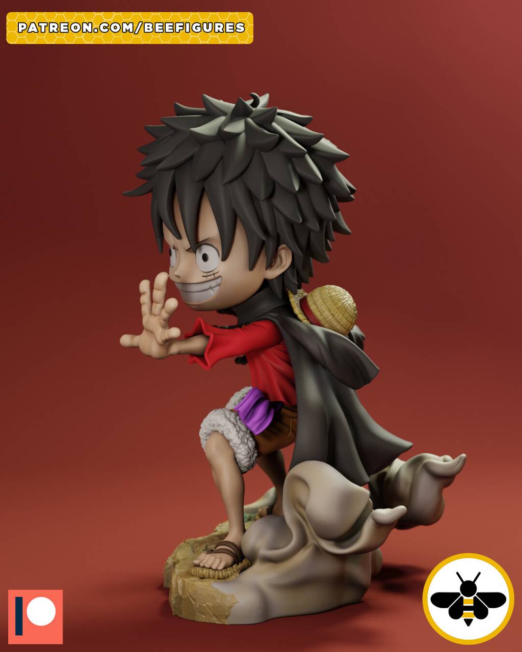 P站图纸印象馆 Bee Figures 海贼王 路飞 Bee Figures 海贼王 路飞