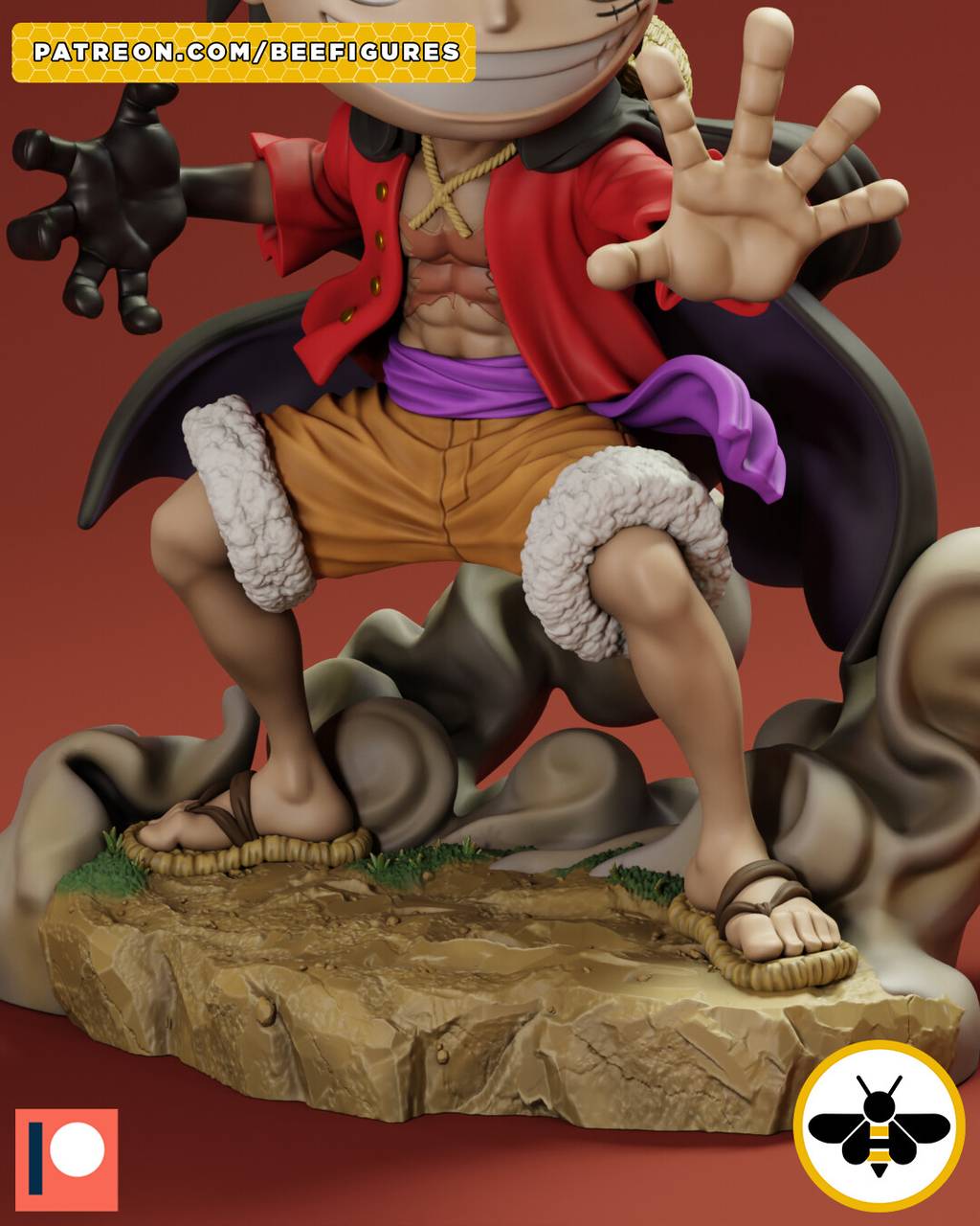 P站图纸印象馆 Bee Figures 海贼王 路飞 Bee Figures 海贼王 路飞