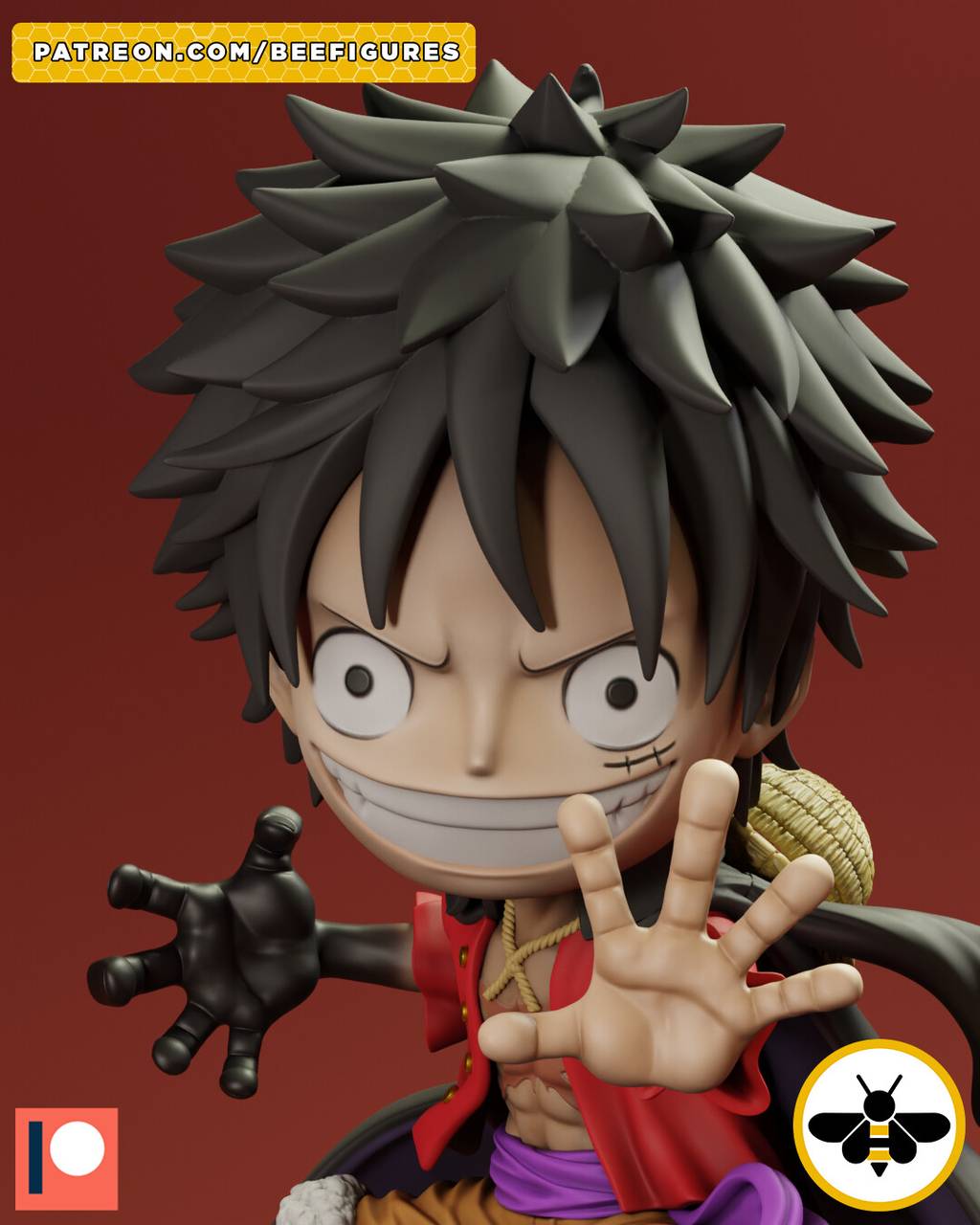 P站图纸印象馆 Bee Figures 海贼王 路飞 Bee Figures 海贼王 路飞