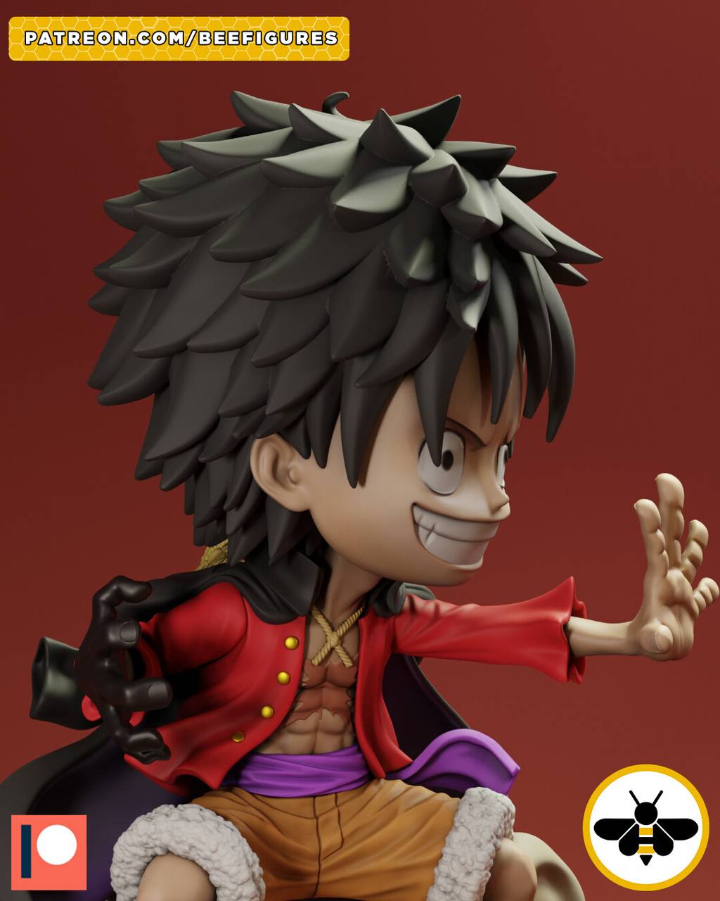 P站图纸印象馆 Bee Figures 海贼王 路飞 Bee Figures 海贼王 路飞