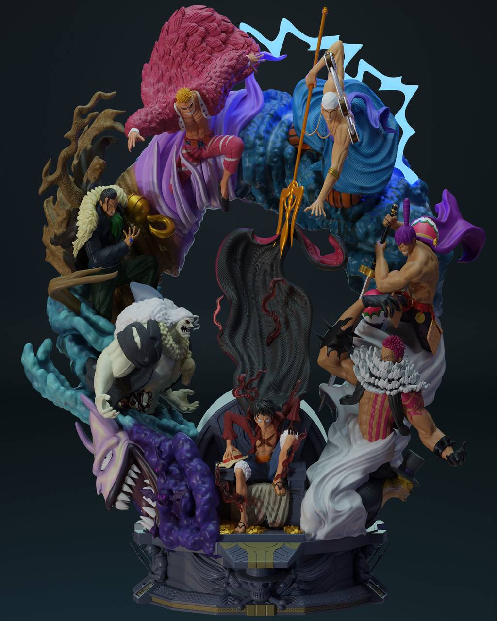 P站图纸印象馆 海贼王 路飞和他的伙伴 海贼王 路飞和他的伙伴