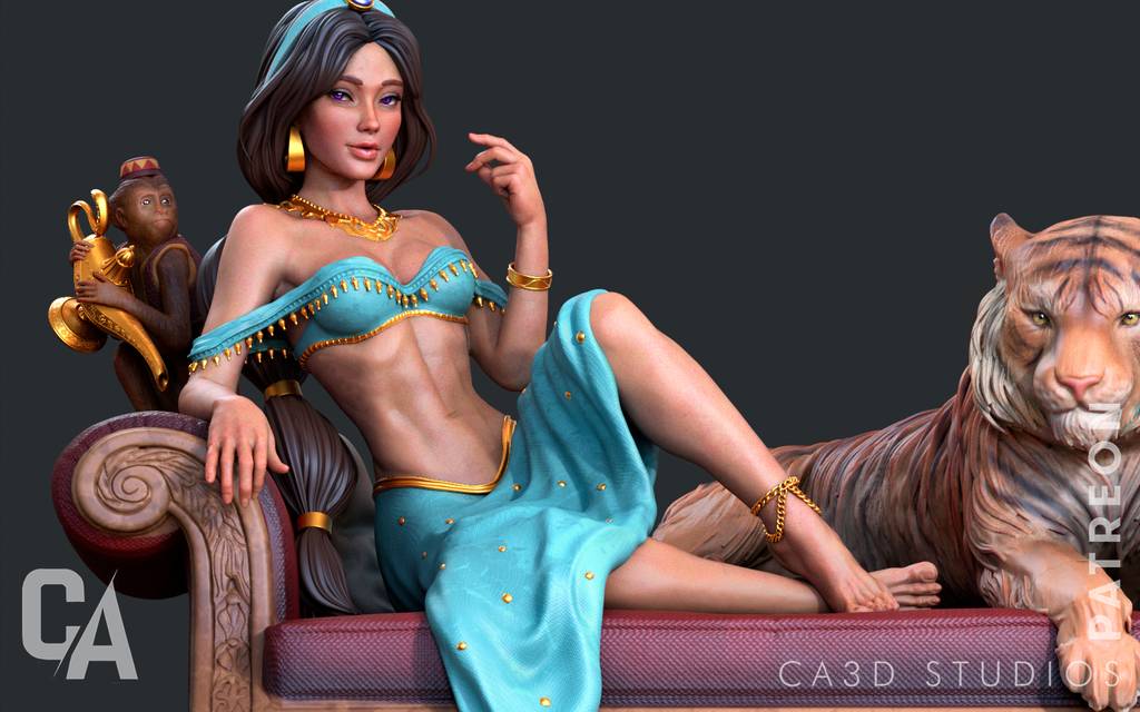 P站图纸印象馆 CA3D 阿拉丁 茉莉公主 CA3D 阿拉丁 茉莉公主