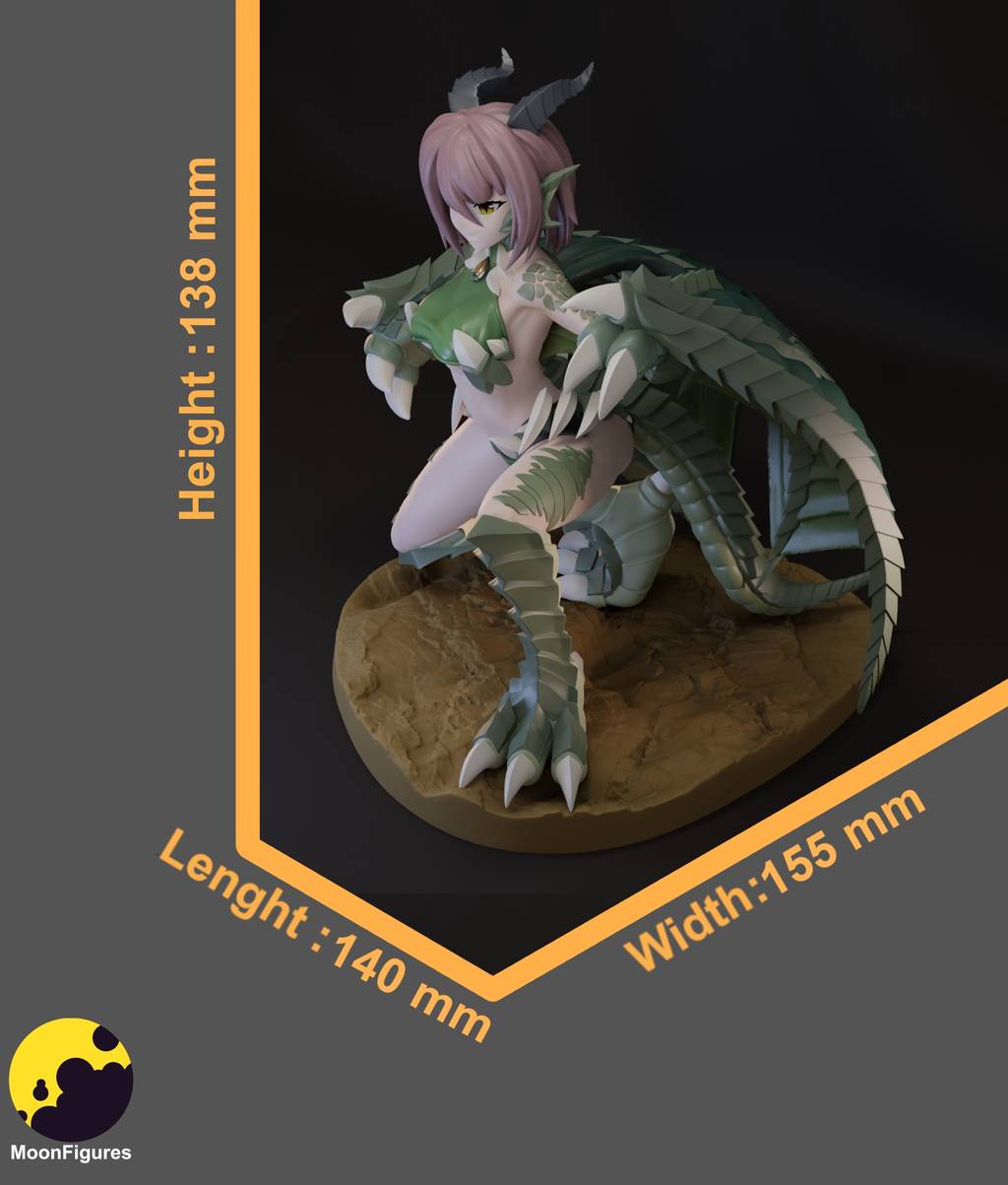 P站图纸印象馆 Moon Figures 魔物娘 苍龙 Moon Figures 魔物娘 苍龙