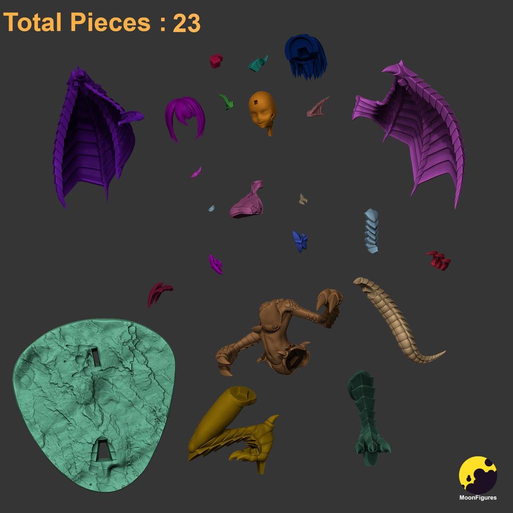 P站图纸印象馆 Moon Figures 魔物娘 苍龙 Moon Figures 魔物娘 苍龙
