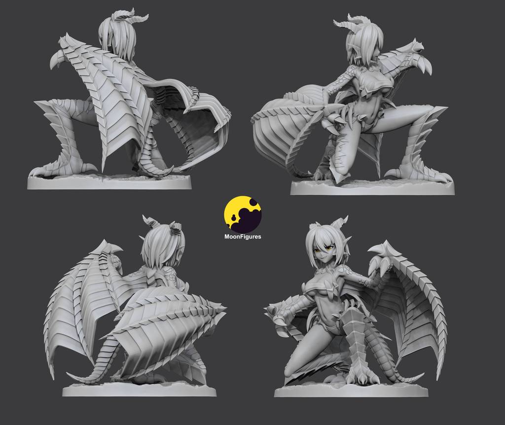 P站图纸印象馆 Moon Figures 魔物娘 苍龙 Moon Figures 魔物娘 苍龙