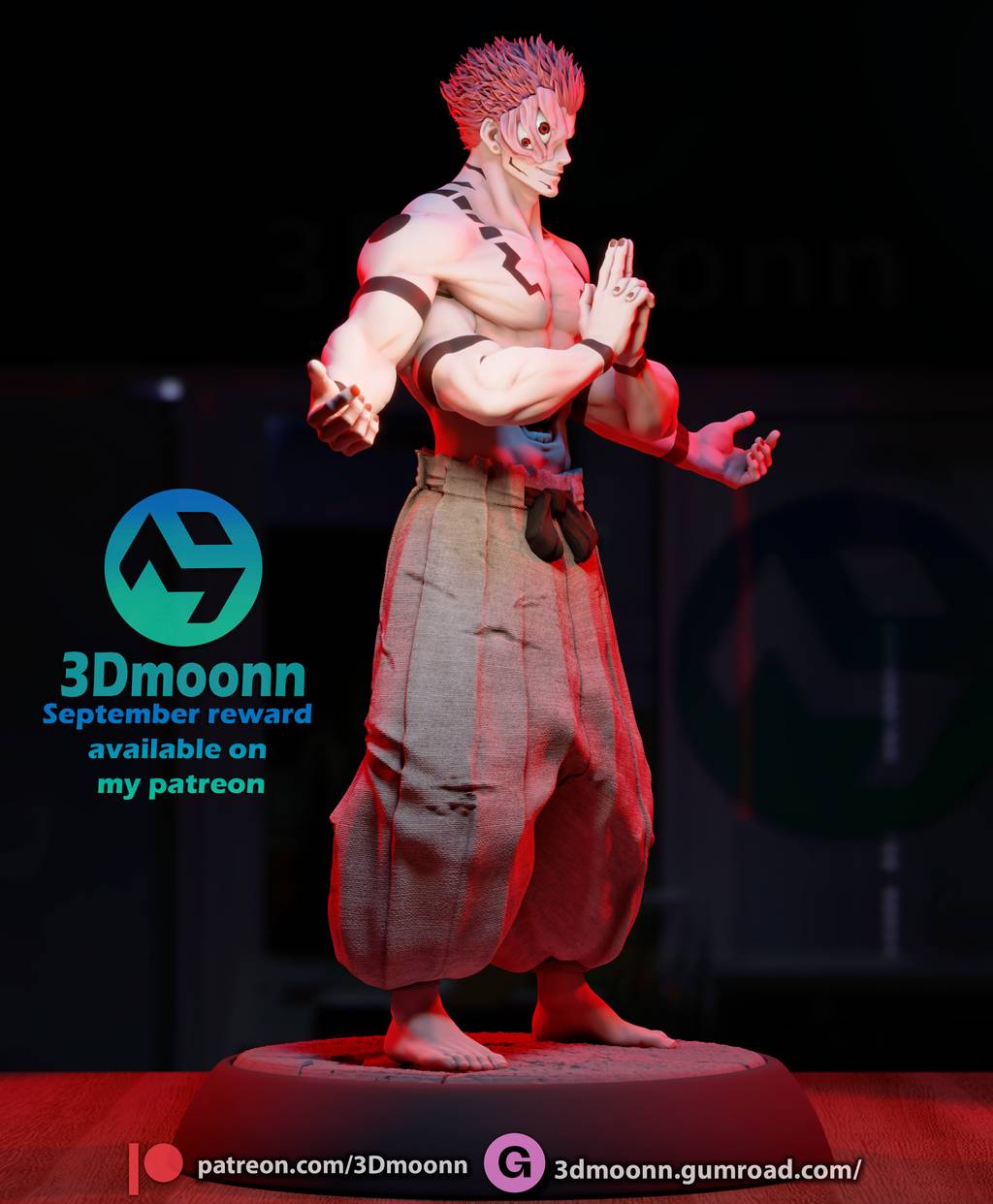 P站图纸印象馆 3Dmoonn 咒术回战 两面宿傩 3Dmoonn 咒术回战 两面宿傩