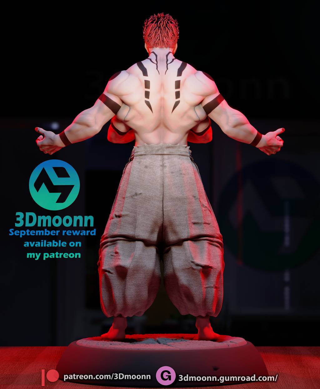 P站图纸印象馆 3Dmoonn 咒术回战 两面宿傩 3Dmoonn 咒术回战 两面宿傩