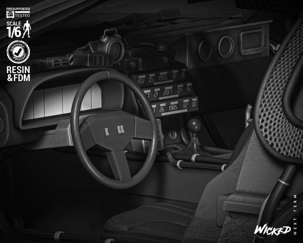 P站图纸印象馆 3DWicked 回到未来 DMC-12跑车 3DWicked 回到未来 DMC-12跑车