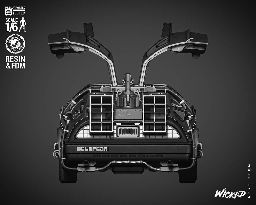 P站图纸印象馆 3DWicked 回到未来 DMC-12跑车 3DWicked 回到未来 DMC-12跑车