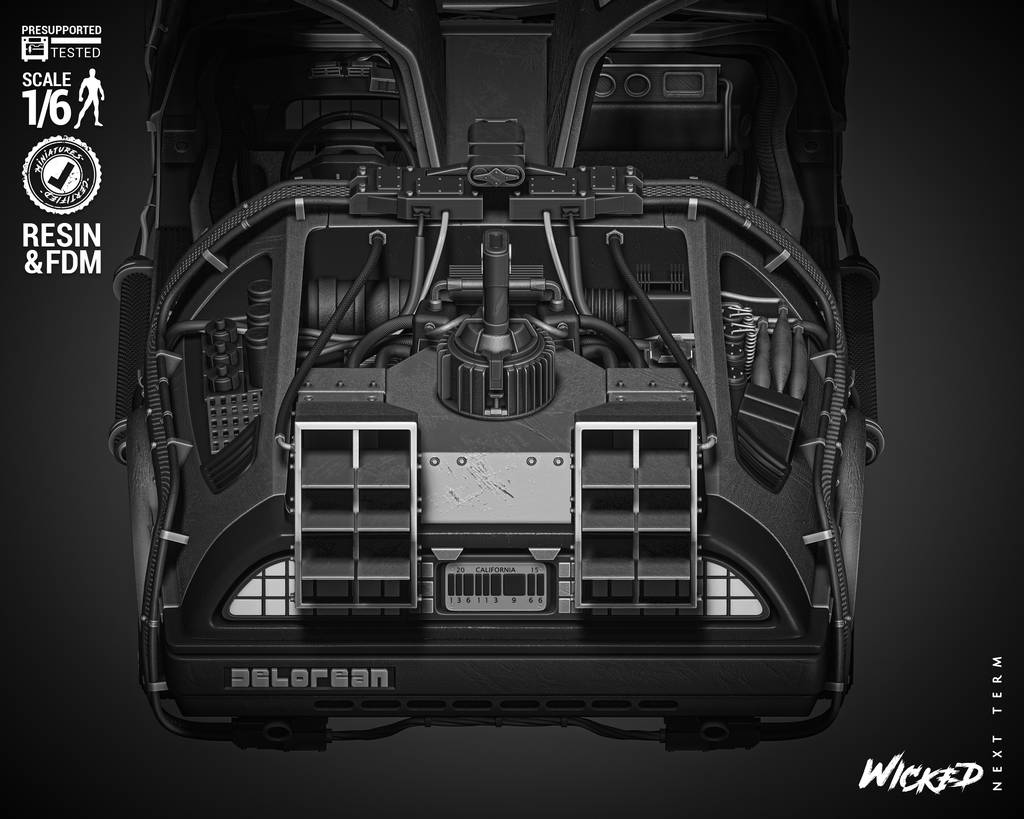 P站图纸印象馆 3DWicked 回到未来 DMC-12跑车 3DWicked 回到未来 DMC-12跑车