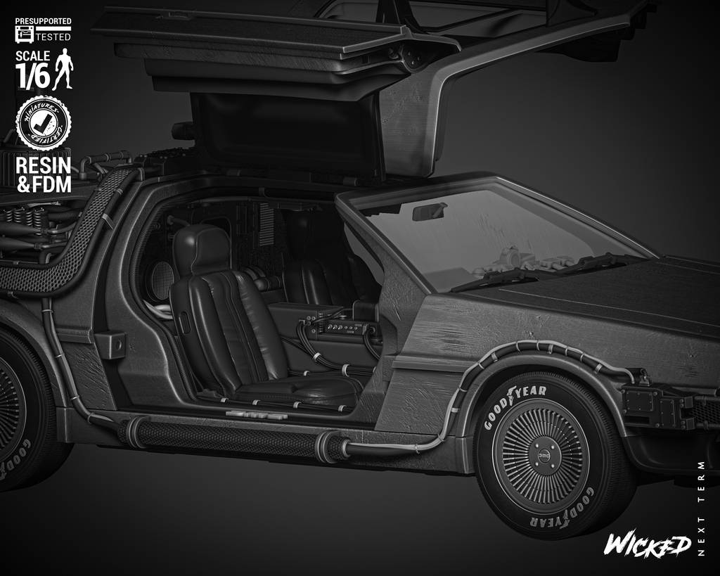 P站图纸印象馆 3DWicked 回到未来 DMC-12跑车 3DWicked 回到未来 DMC-12跑车