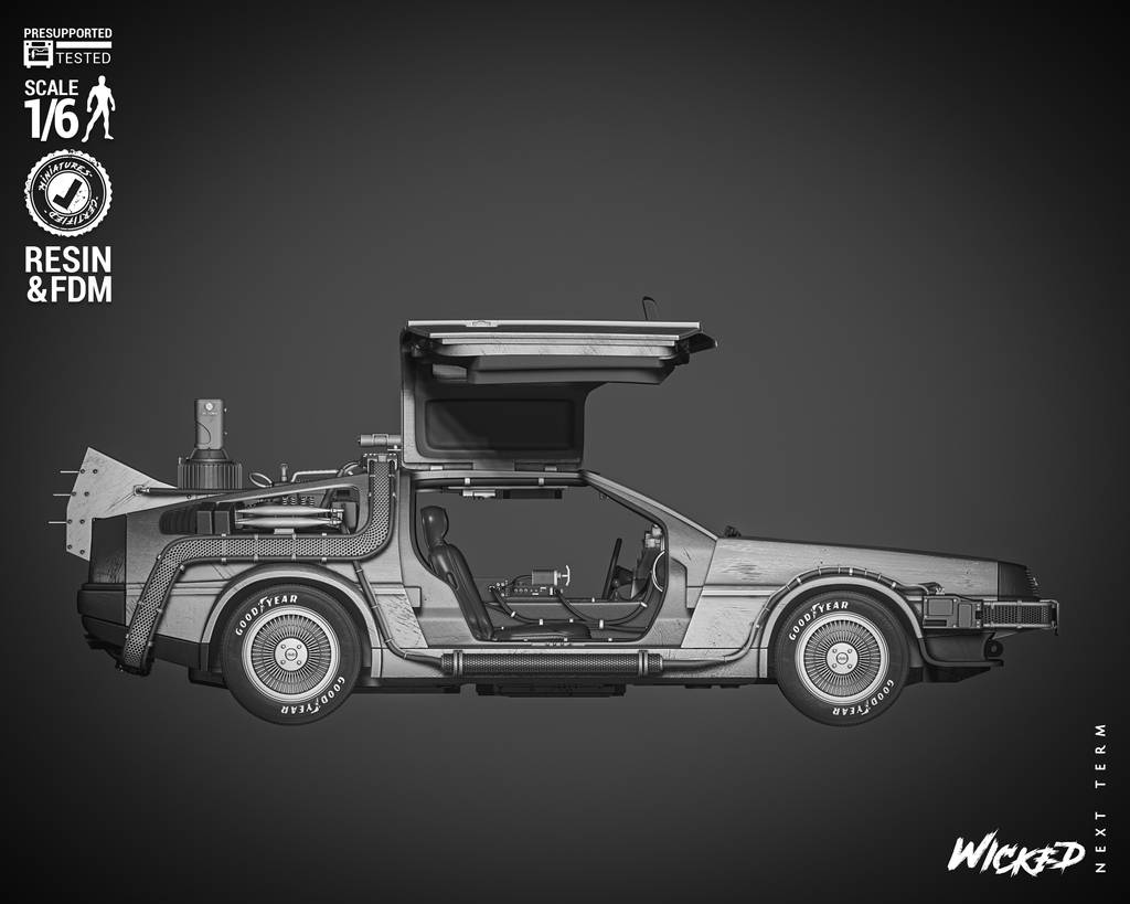 P站图纸印象馆 3DWicked 回到未来 DMC-12跑车 3DWicked 回到未来 DMC-12跑车