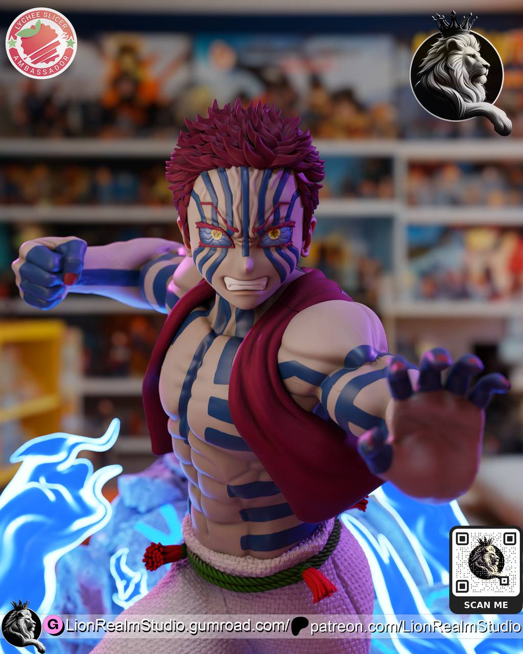 P站图纸印象馆 LionRealm 鬼灭之刃 猗窝座 LionRealm 鬼灭之刃 猗窝座