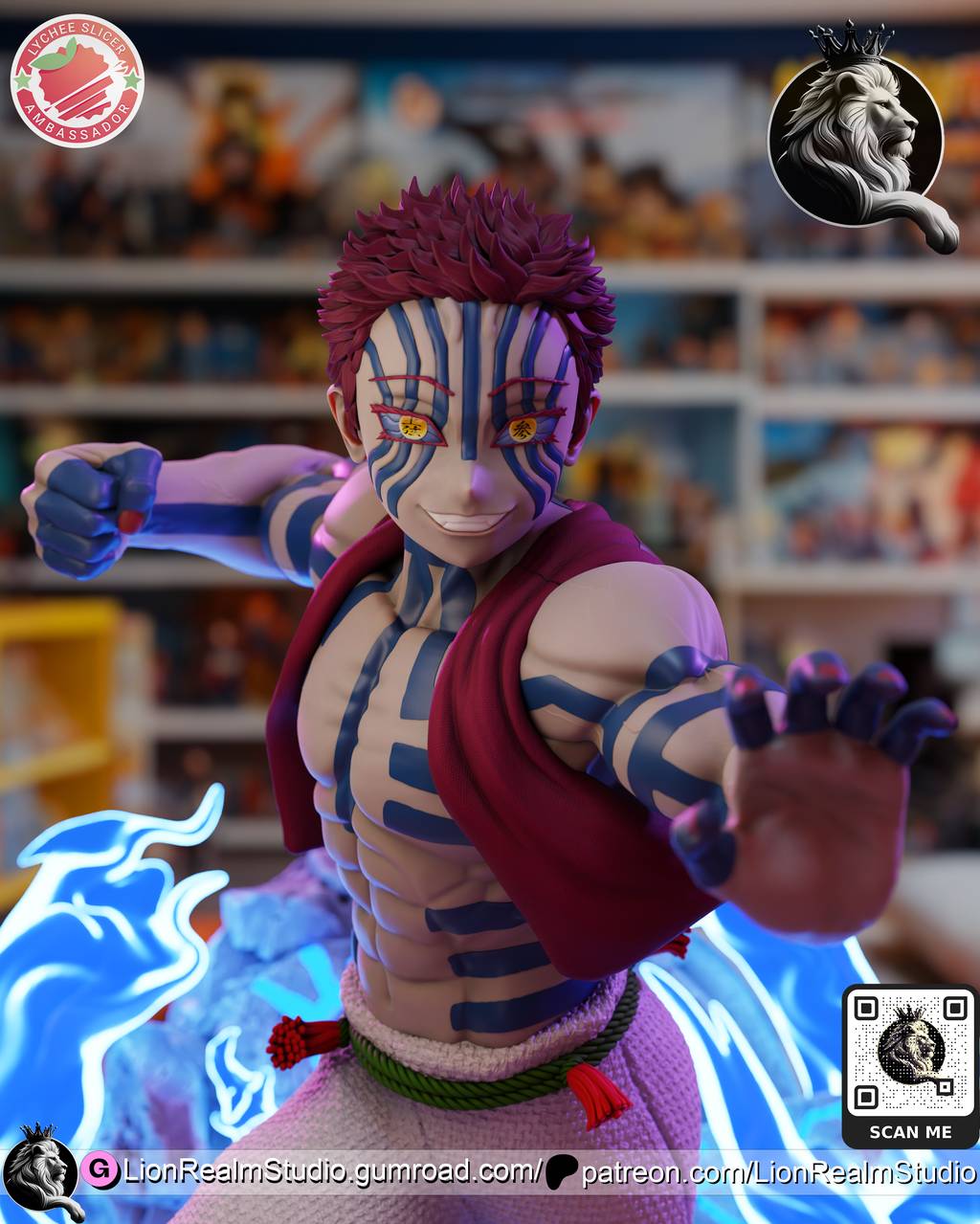 P站图纸印象馆 LionRealm 鬼灭之刃 猗窝座 LionRealm 鬼灭之刃 猗窝座