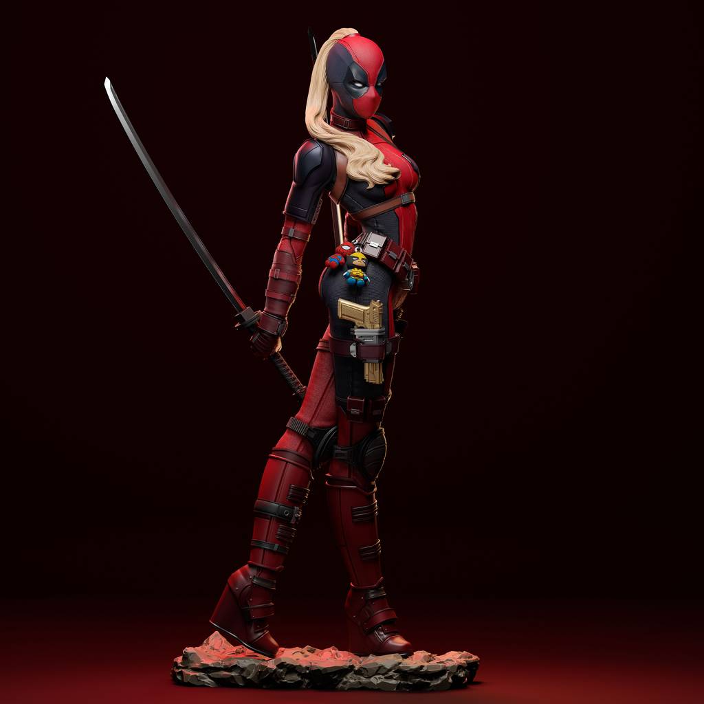 P站图纸印象馆 ABE3D 漫威 女死侍 ABE3D 漫威 女死侍