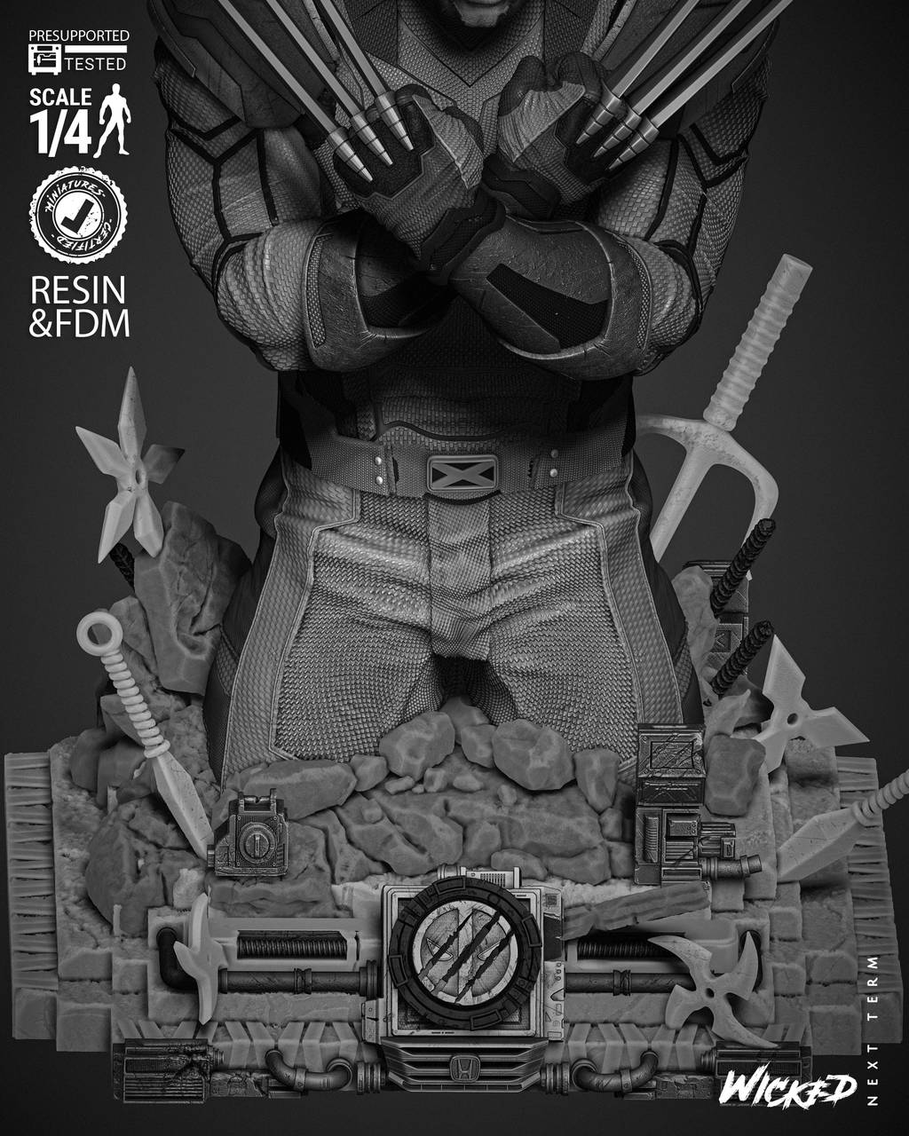 P站图纸印象馆 3DWicked 漫威 金钢狼 3DWicked 漫威 金钢狼