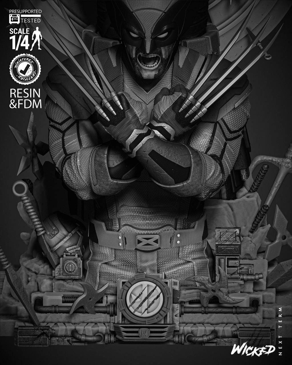 P站图纸印象馆 3DWicked 漫威 死待和金钢狼 3DWicked 漫威 死待和金钢狼