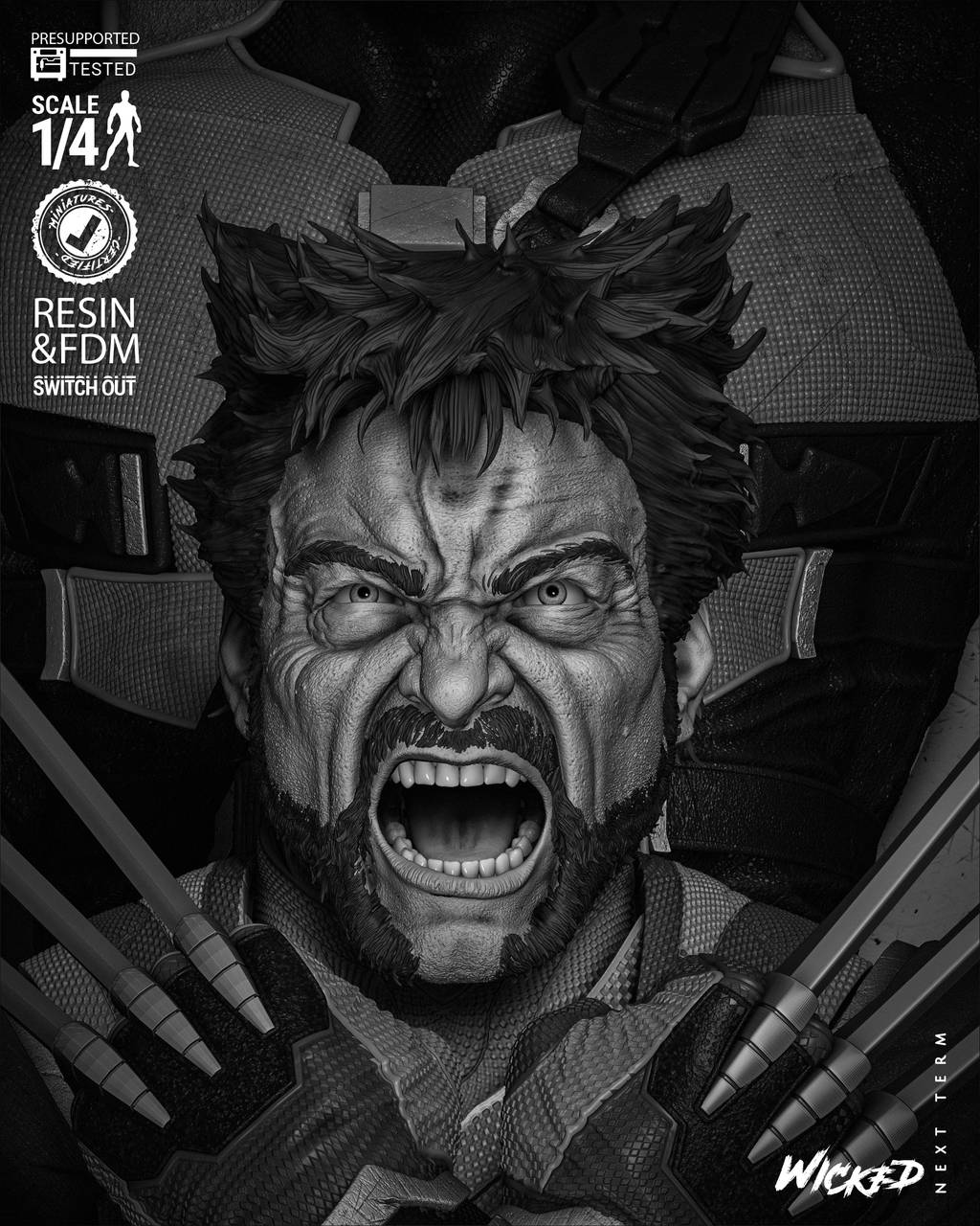 P站图纸印象馆 3DWicked 漫威 死待和金钢狼 3DWicked 漫威 死待和金钢狼