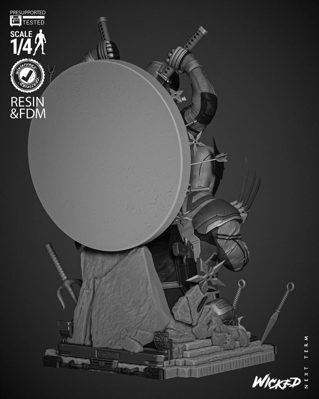 P站图纸印象馆 3DWicked 漫威 死待和金钢狼 3DWicked 漫威 死待和金钢狼