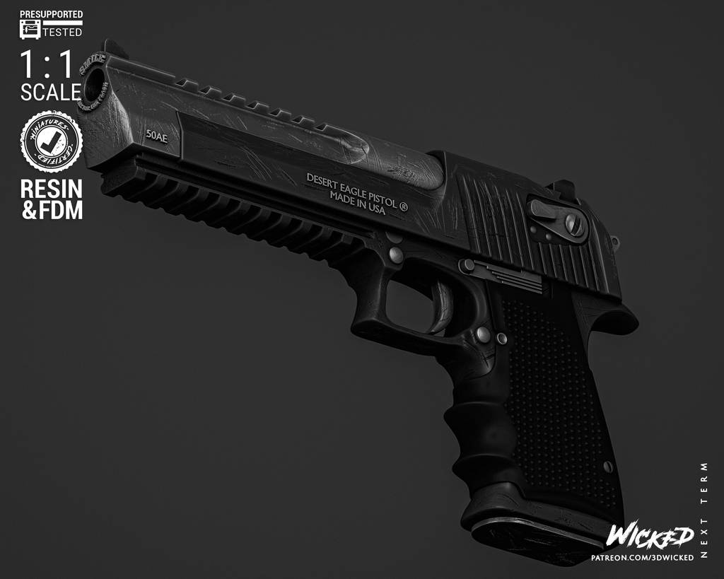 P站图纸印象馆 3DWicked 漫威 死待的手枪 3DWicked 漫威 死待的手枪