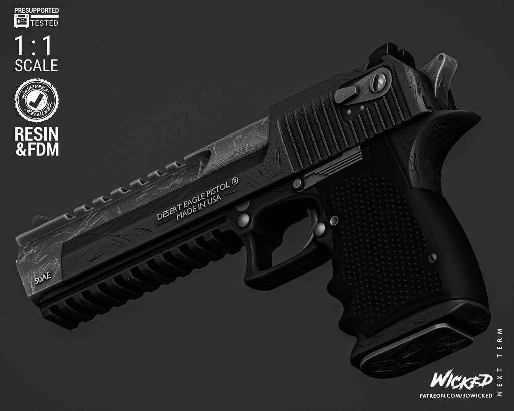 P站图纸印象馆 3DWicked 漫威 死待的手枪 3DWicked 漫威 死待的手枪