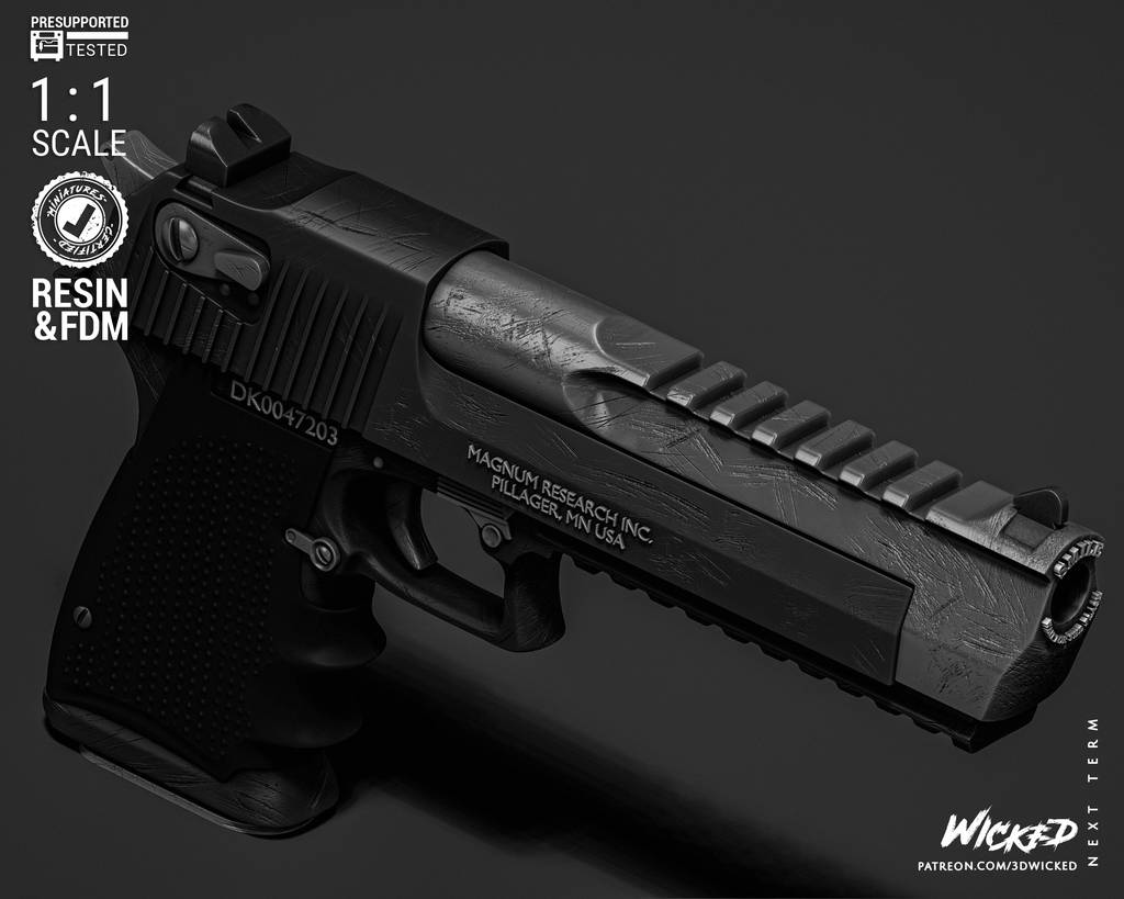 P站图纸印象馆 3DWicked 漫威 死待的手枪 3DWicked 漫威 死待的手枪