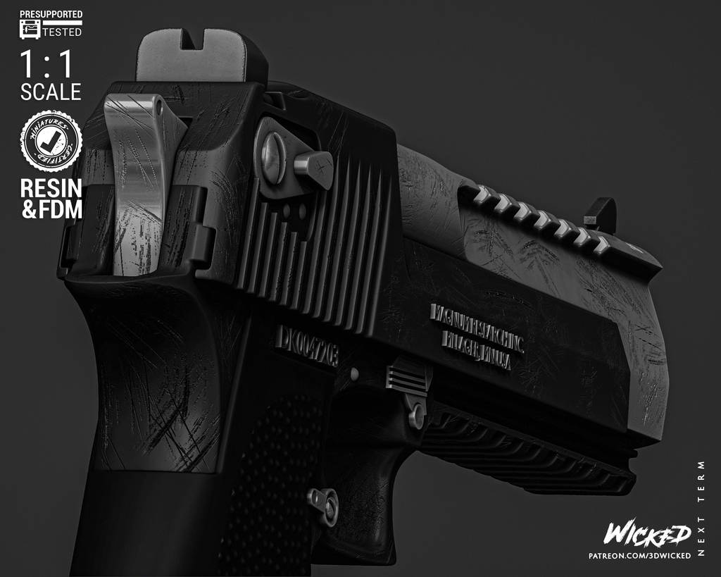 P站图纸印象馆 3DWicked 漫威 死待的手枪 3DWicked 漫威 死待的手枪