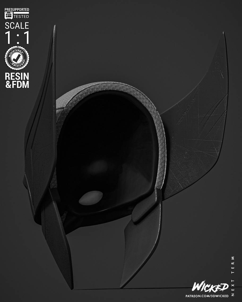 P站图纸印象馆 3DWicked 漫威 金钢狼的面具 3DWicked 漫威 金钢狼的面具