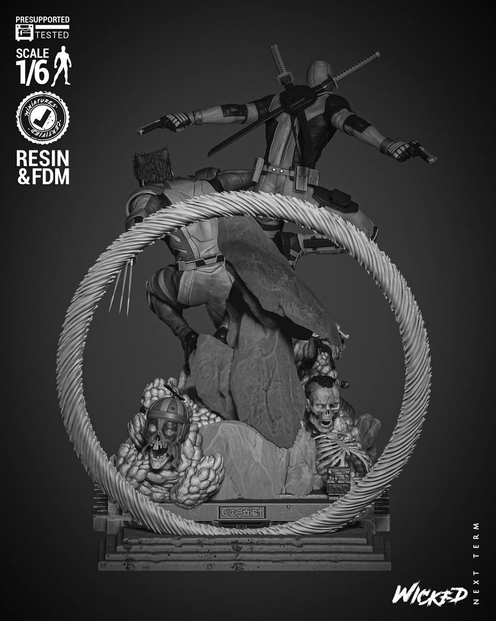 P站图纸印象馆 3DWicked 漫威 死待和金钢狼 3DWicked 漫威 死待和金钢狼