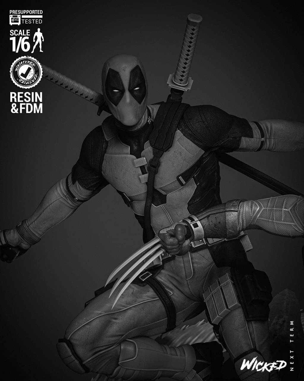 P站图纸印象馆 3DWicked 漫威 死待和金钢狼 3DWicked 漫威 死待和金钢狼