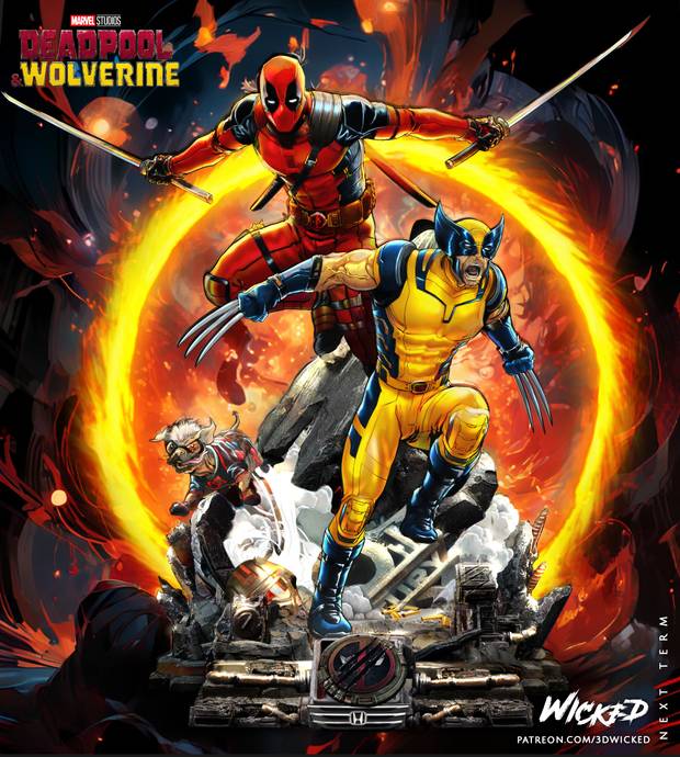 P站图纸印象馆 3DWicked 漫威 死待和金钢狼 3DWicked 漫威 死待和金钢狼