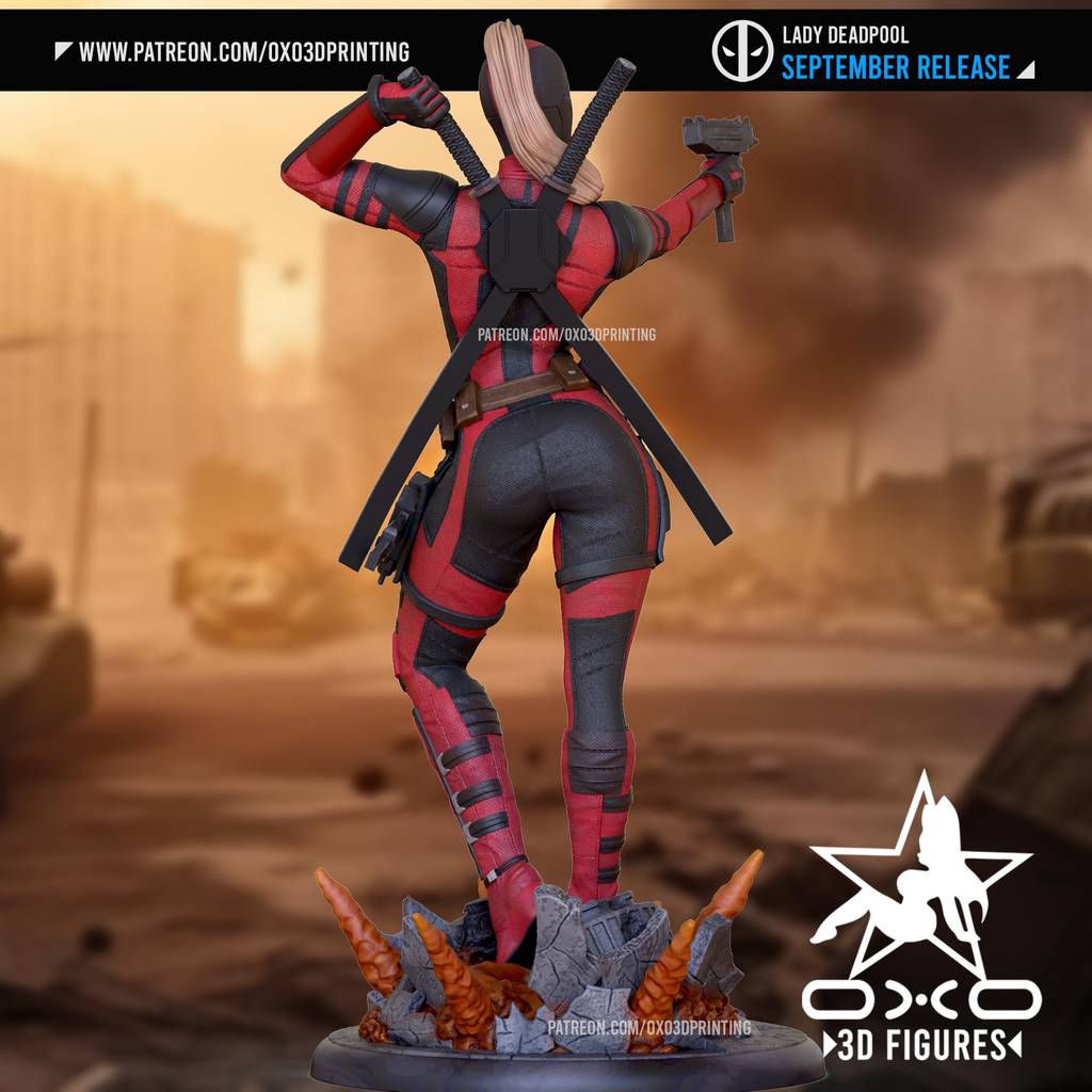 P站图纸印象馆 OXO3D 漫威 死侍女士 OXO3D 漫威 死侍女士