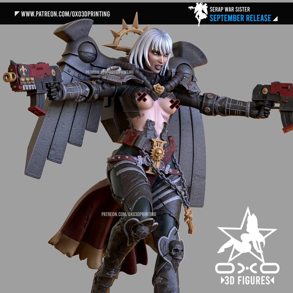P站图纸印象馆 OXO3D 战锤40K 战斗姐妹 OXO3D 战锤40K 战斗姐妹