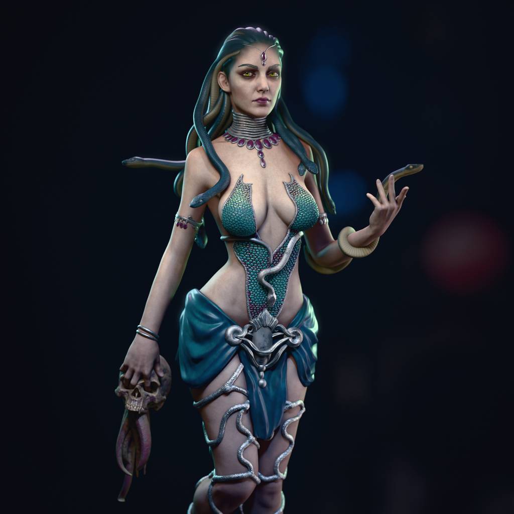 P站图纸印象馆 CA3D 希腊神话 美杜莎 CA3D 希腊神话 美杜莎