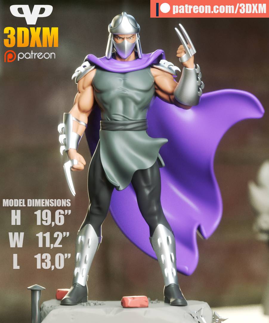 P站图纸印象馆 Chibi STL 忍者神龟 施莱德 Chibi STL 忍者神龟 施莱德