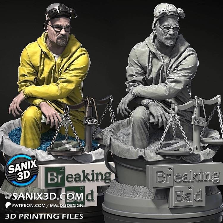 P站图纸印象馆 Sanix3d 绝命毒师 老白 Sanix3d 绝命毒师 老白