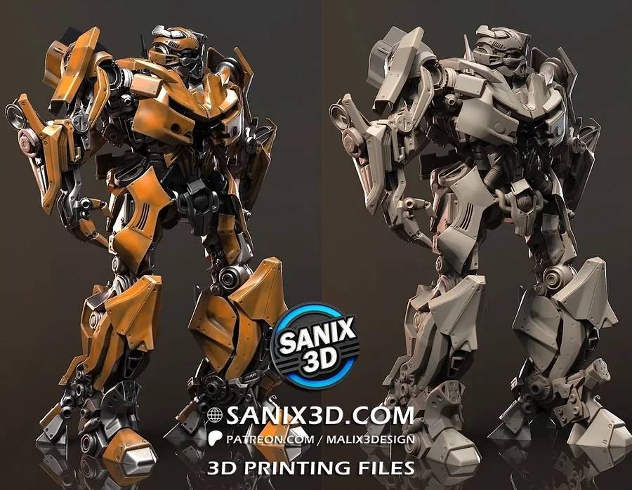 P站图纸印象馆 Sanix3d 变形金刚 大黄蜂 Sanix3d 变形金刚 大黄蜂
