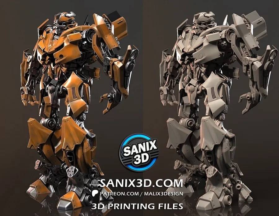P站图纸印象馆 Sanix3d 变形金刚 大黄蜂 Sanix3d 变形金刚 大黄蜂