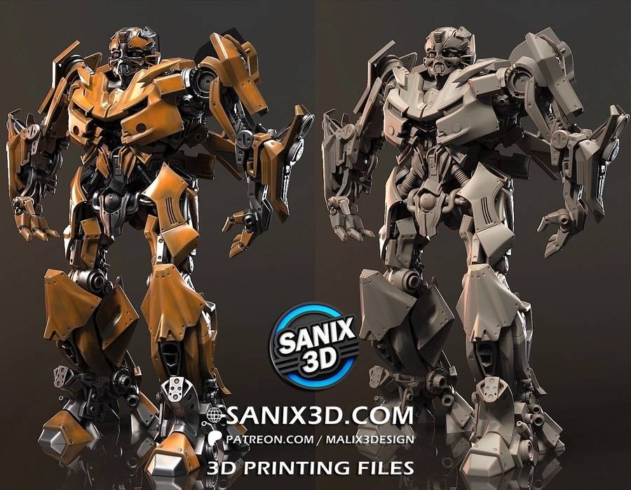 P站图纸印象馆 Sanix3d 变形金刚 大黄蜂 Sanix3d 变形金刚 大黄蜂