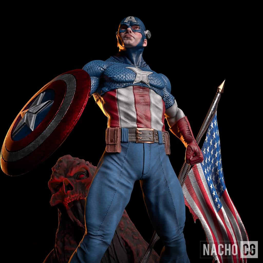 P站图纸印象馆 Nacho CG 漫威 美国队长 Nacho CG 漫威 美国队长