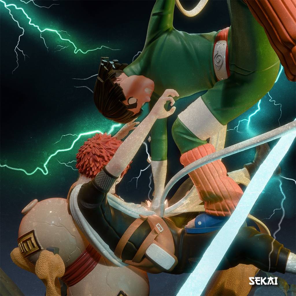 P站图纸印象馆 Sekai 火影忍者 我爱罗对战洛克·李 Sekai 火影忍者 我爱罗对战洛克·李